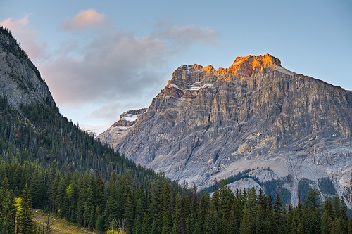 Michael Peak at Sunset from Emerald Lake, Yoho National Park, British Columbia 