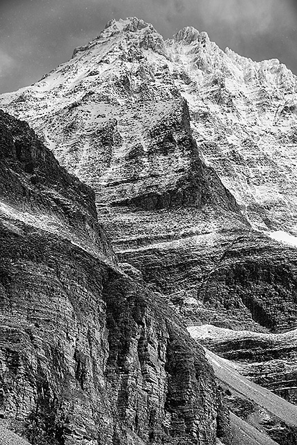 Yukness and Hungabee Mountains Black & White, Opabin Plateau, Yoho National Park, British Columbia